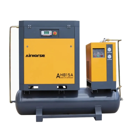 Kompresor śrubowy 11kW | 1500L/min | Zbiornik 500L i Osuszacz